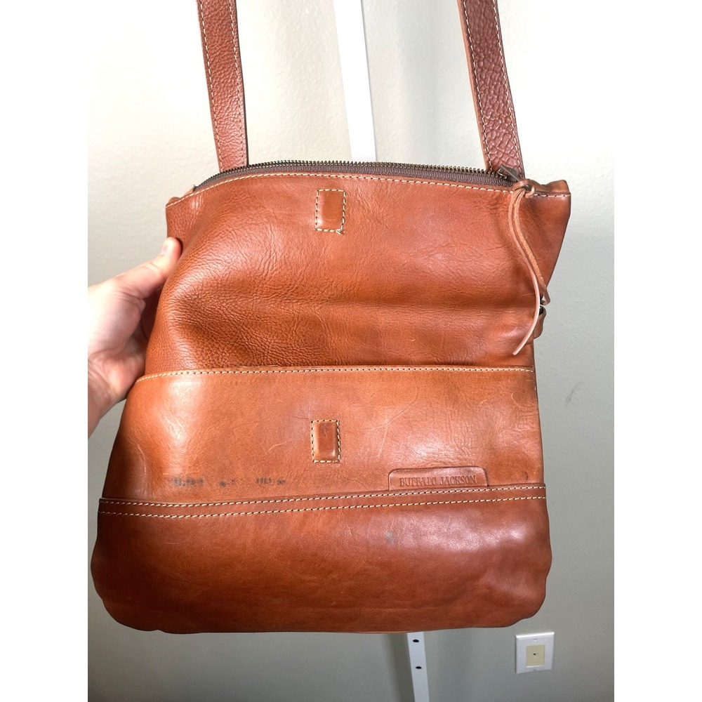 Buffalo Jackson Brown Leather Fold Over Crossbody  Bag Handbag Purse Madison - Picture 3 of 14